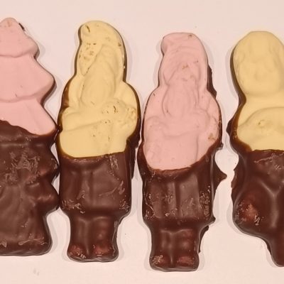 Guimauves de Noël - Grandes Lait mi-chocolat (sachet de 6)