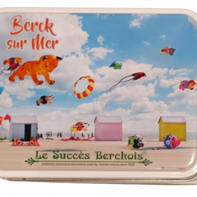 Petite boîte métallique Cerfs-volants garnie 10 sucettes mélange