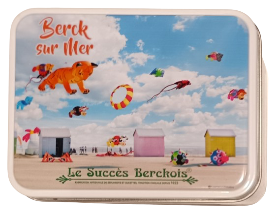 Petite boîte métallique Cerfs-volants garnie 10 sucettes mélange